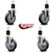 Service Caster 5'' Thermoplastic Rubber Wheel Swivel 1-7/8'' Expanding Stem Caster Set 2 Brakes, 4PK SCC-EX20S514-TPRB-2-TLB-2-178 - alternate 5